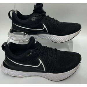 Nike React Infinity Run Flyknit 2 Womens Size 9 Black Running Shoes Sneakers